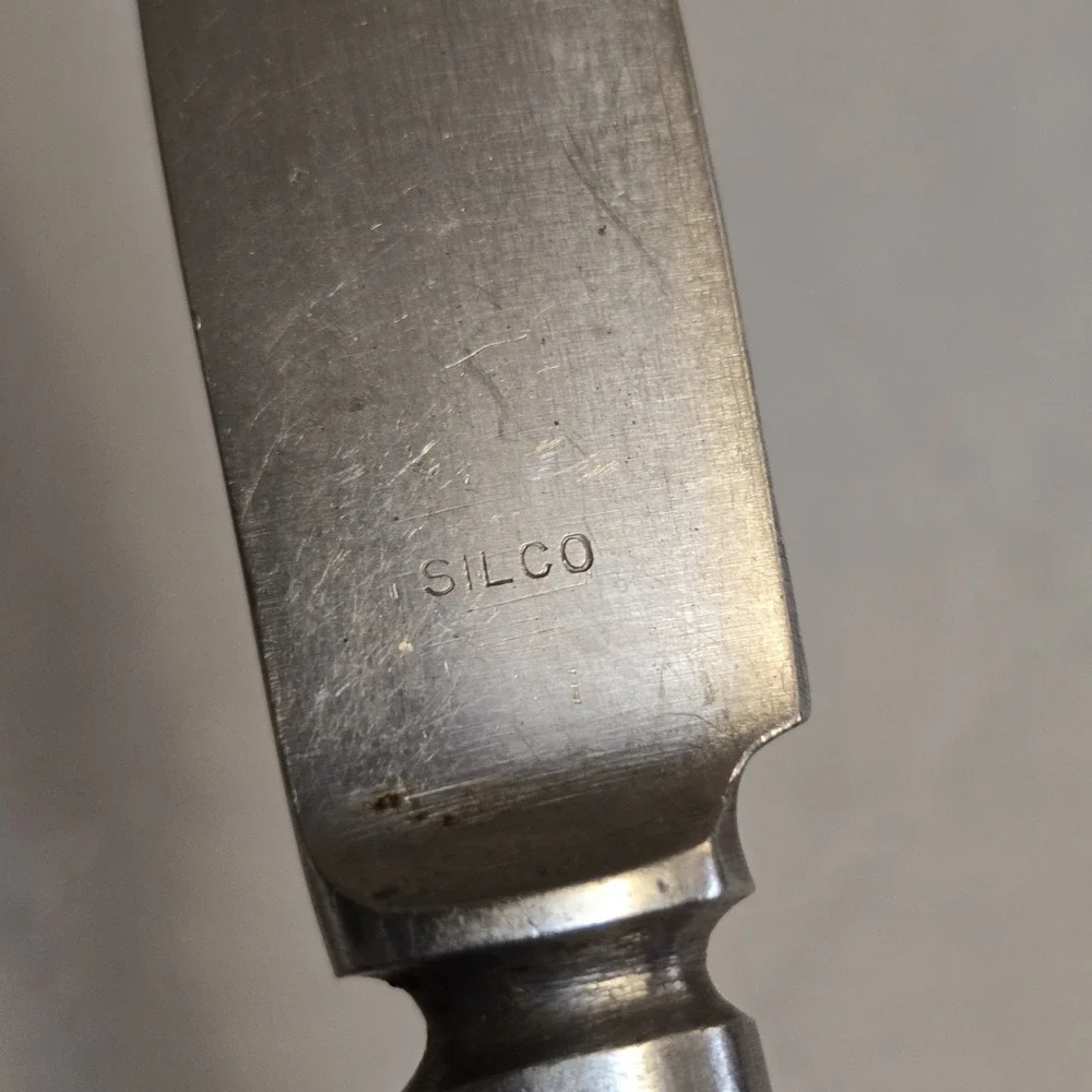 Vintage USN US Navy Silverware Knife Stainless Steel Silco 8.5